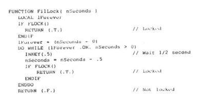 Function for persistent file locking