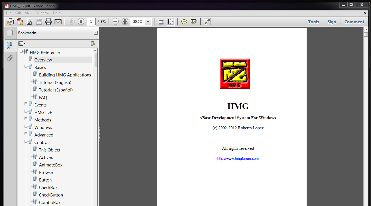 Screen shot of HMG RG demo