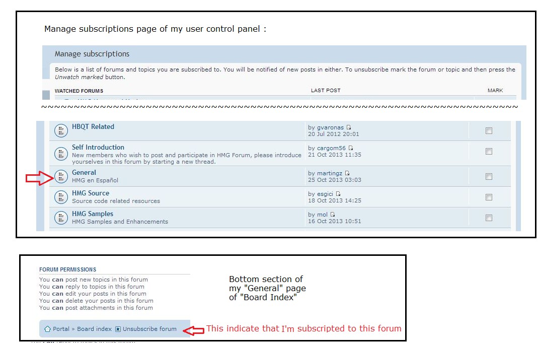 My personal forum settings